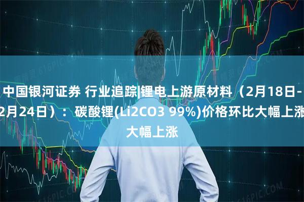 中国银河证券 行业追踪|锂电上游原材料（2月18日-2月24日）：碳酸锂(Li2CO3 99%)价格环比大幅上涨