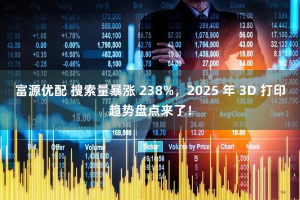 富源优配 搜索量暴涨 238%，2025 年 3D 打印趋势盘点来了！